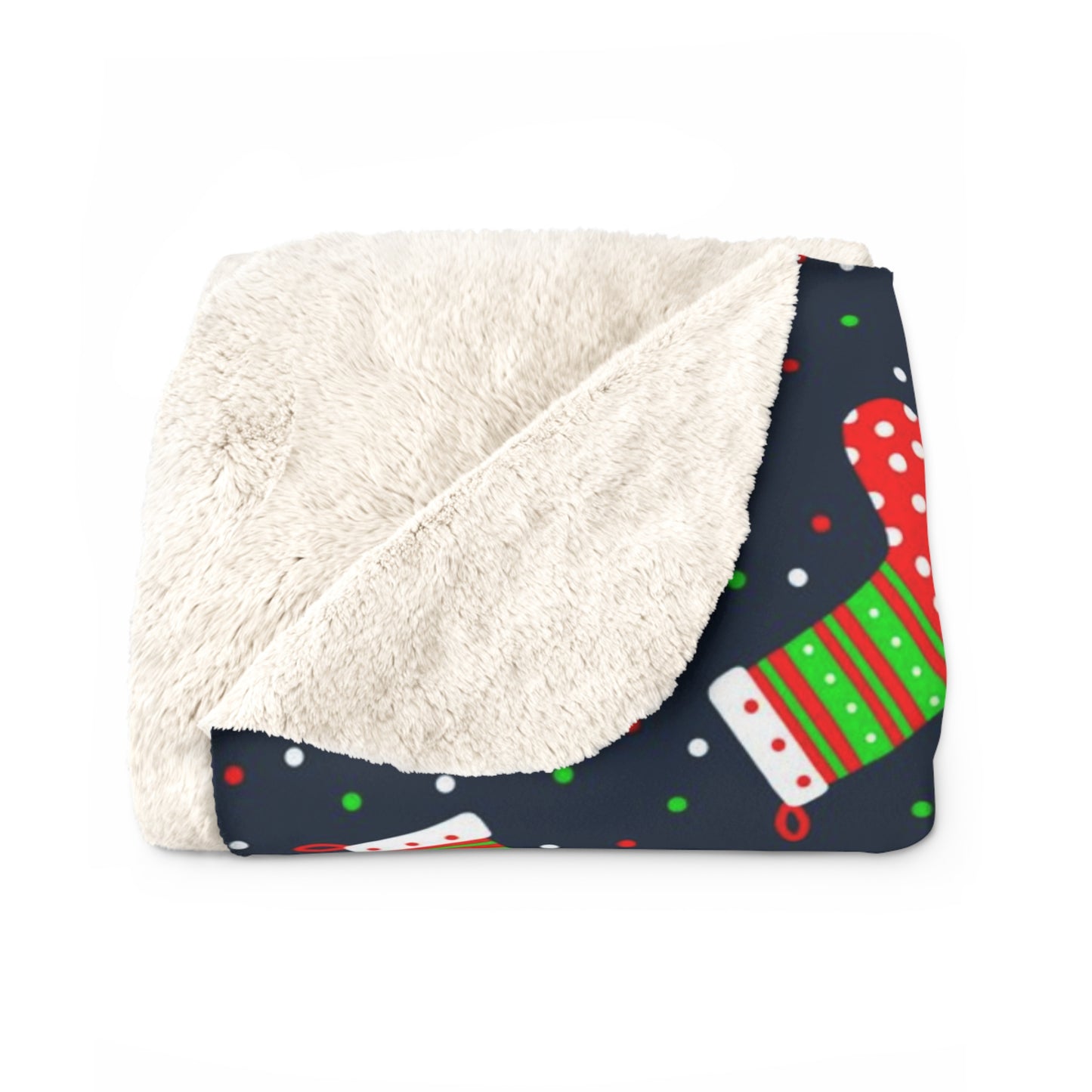 Christmas Stockings Sherpa Fleece Blanket