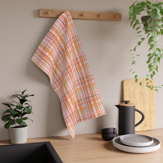 Soft Autumn Plaid Kitchen Towel