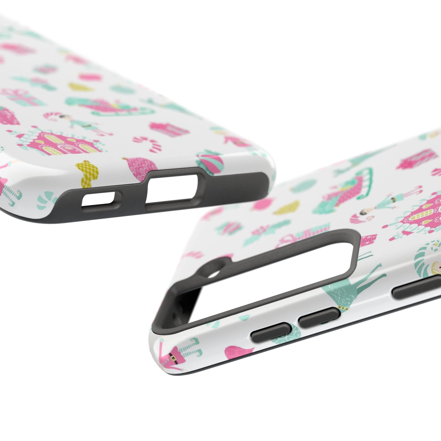 Pastel Christmas on White Tough Phone Cases