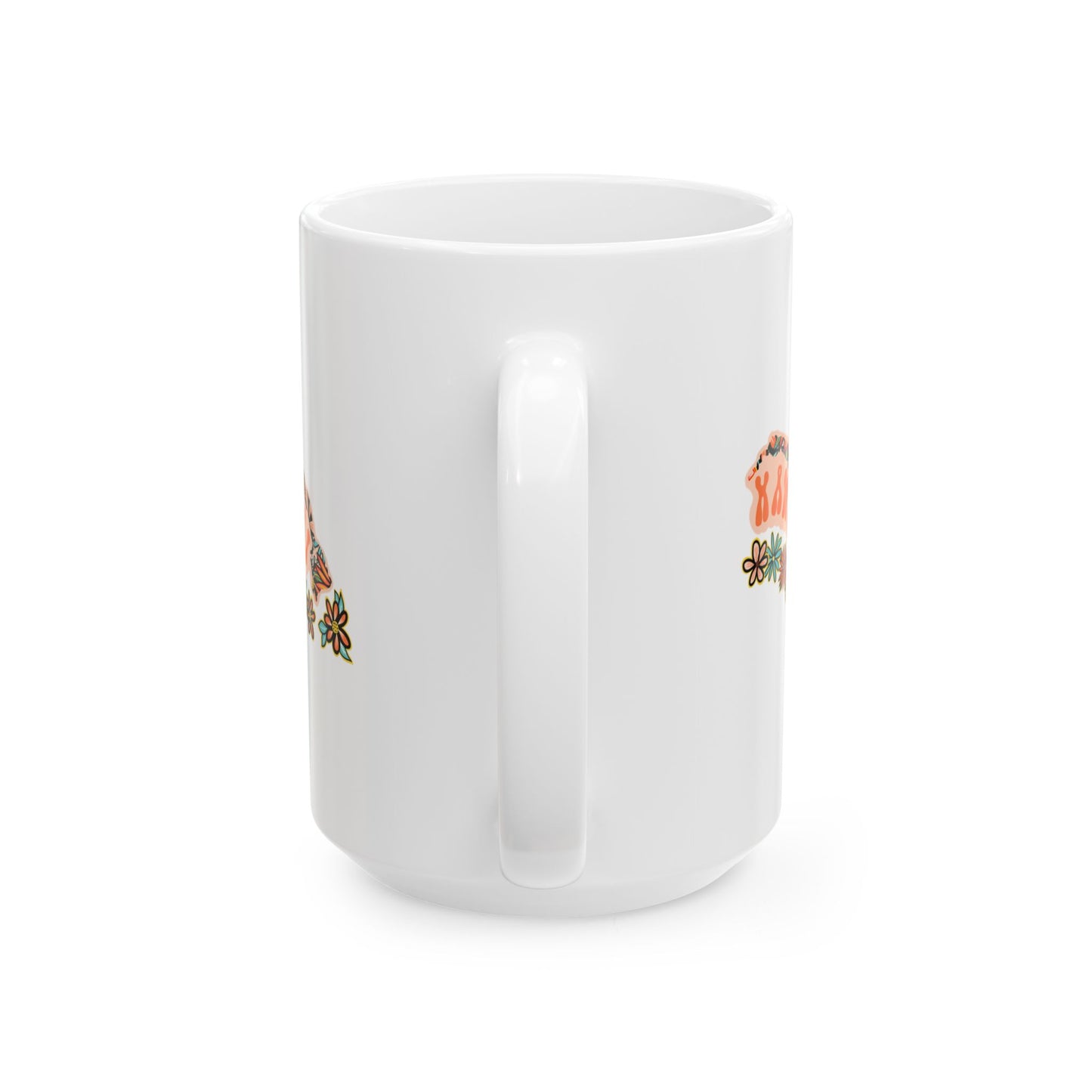 Retro 70s Flowers Hawaii Ceramic Mug 11 oz and 15 oz