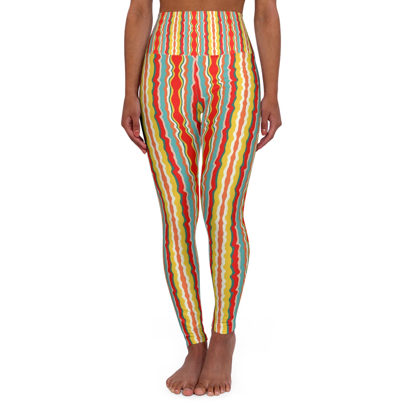 Groovy Stripes High Waisted Yoga Leggings