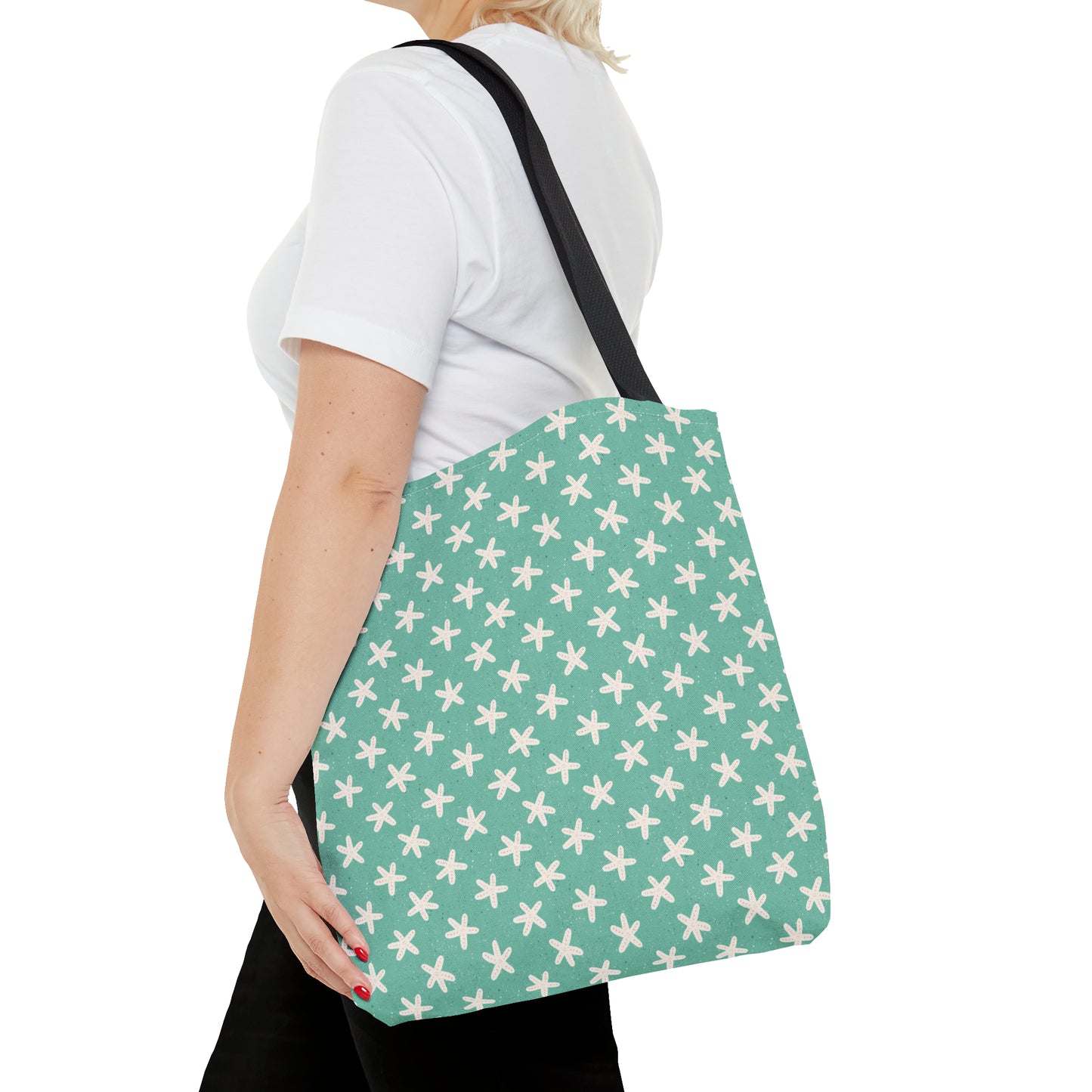 Starfish on Sea Green Tote Bag