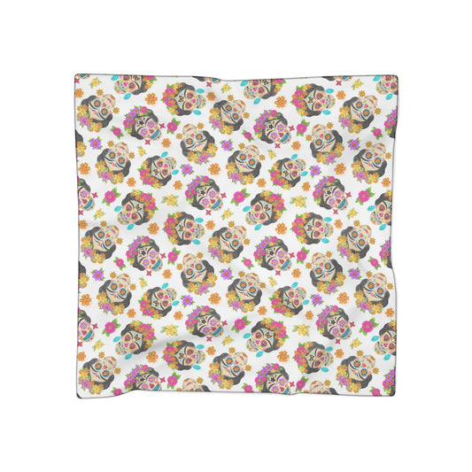 Frida Sugar Skulls Poly Scarf