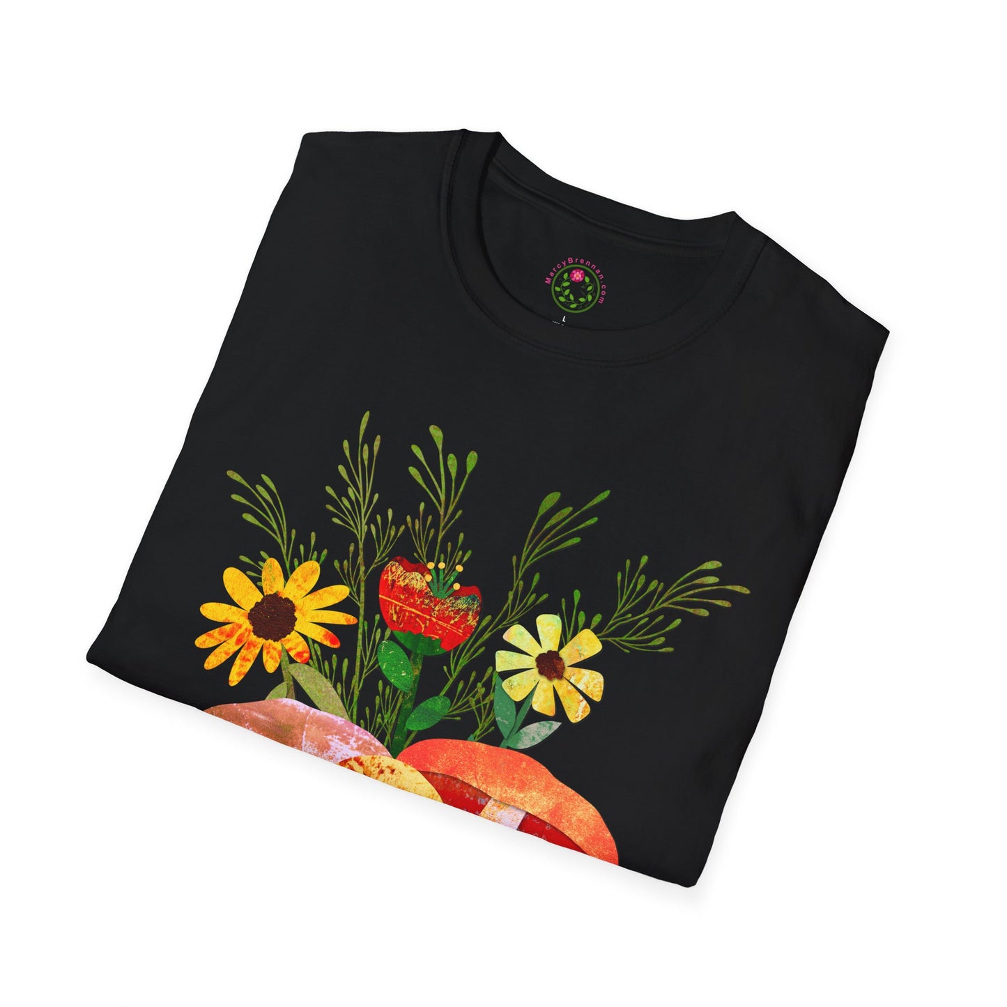 Shrooms n Fleurs Collage Collage Softstyle T-Shirt
