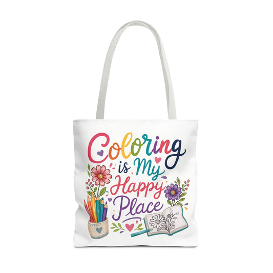 Coloring is My Happy Place Tote Bag