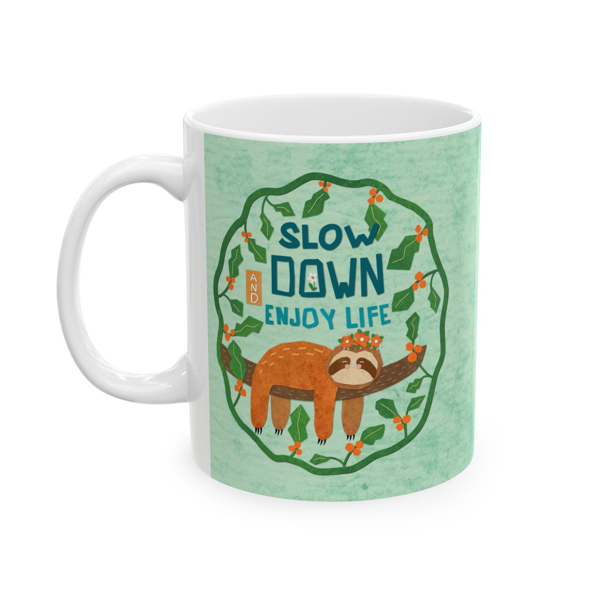 Sloth Collage Ceramic Mug 11oz & 15oz