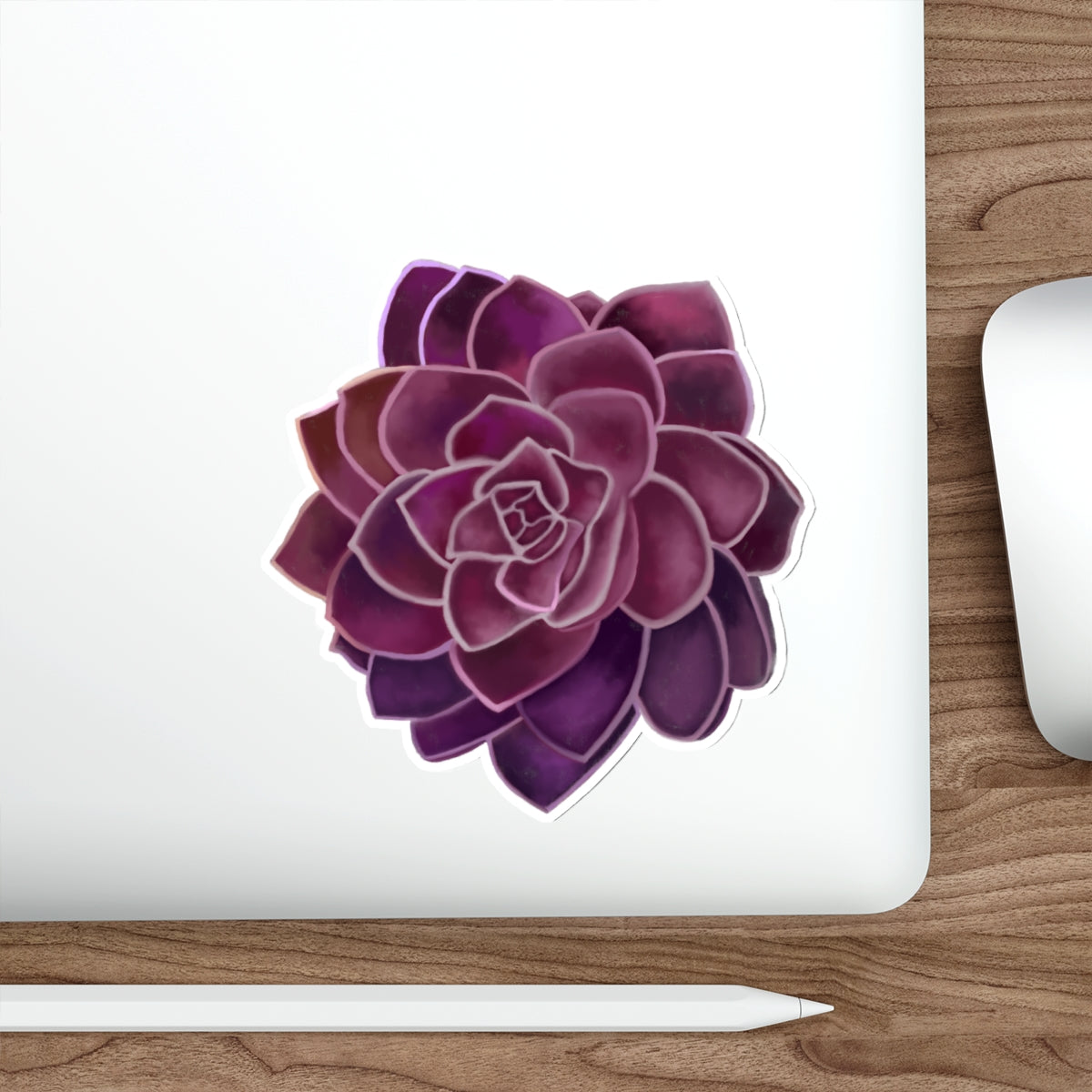 Succulent of the Month, February, Die-Cut Sticker, Echeveria Succulent, Purple