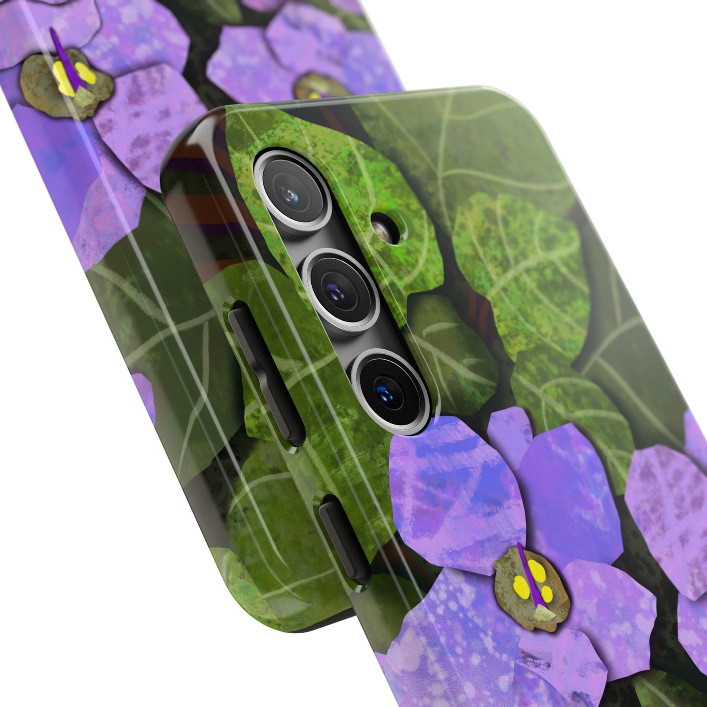 African Violets Collage Art Tough Phone Cases