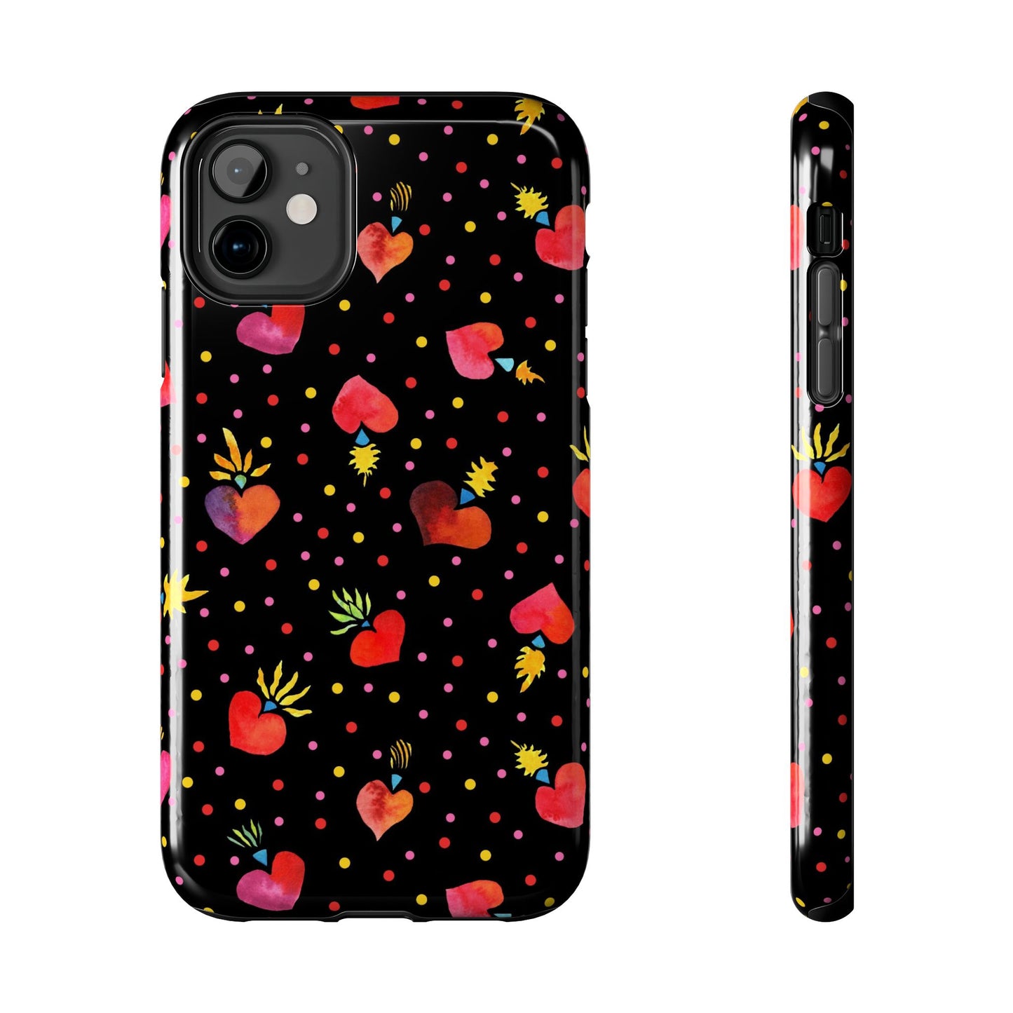 Frida Flaming Hearts Tough Phone Cases