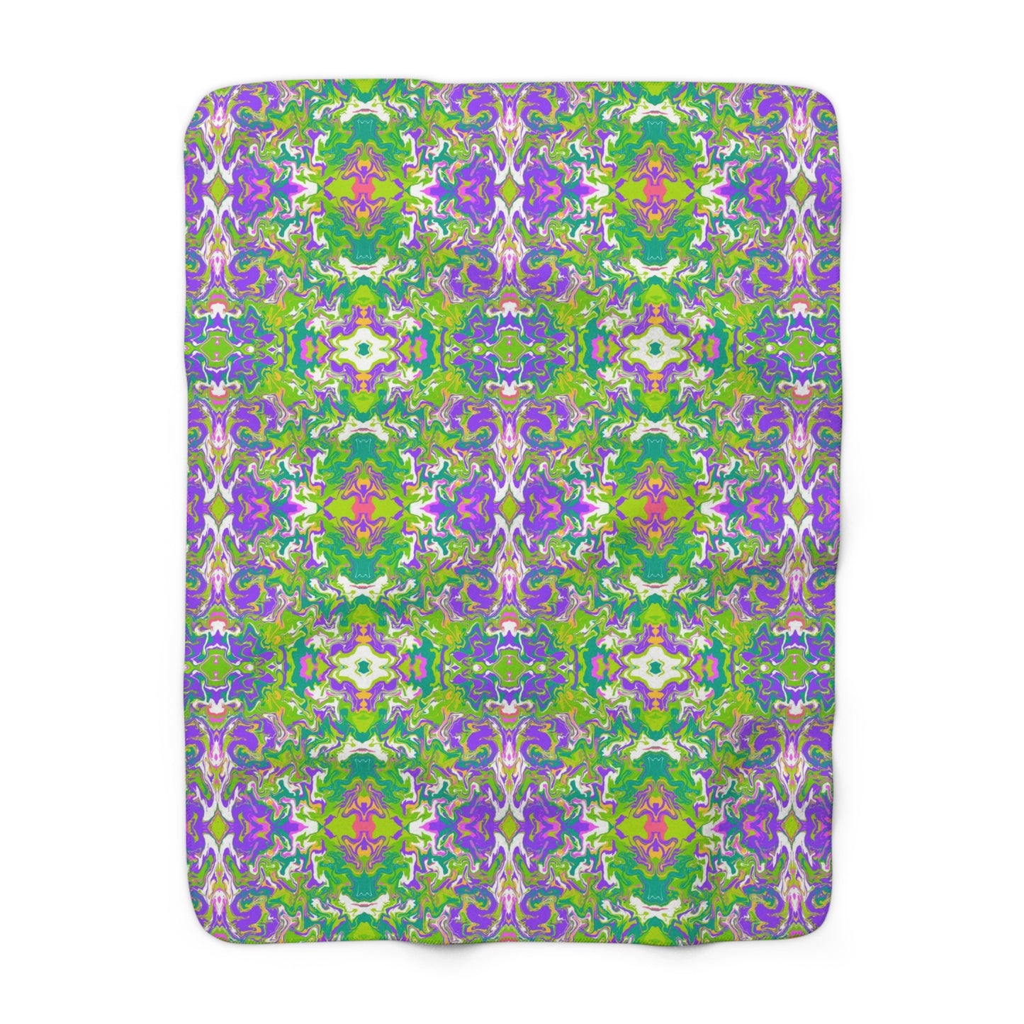 Boho Spring Garden Sherpa Fleece Blanket