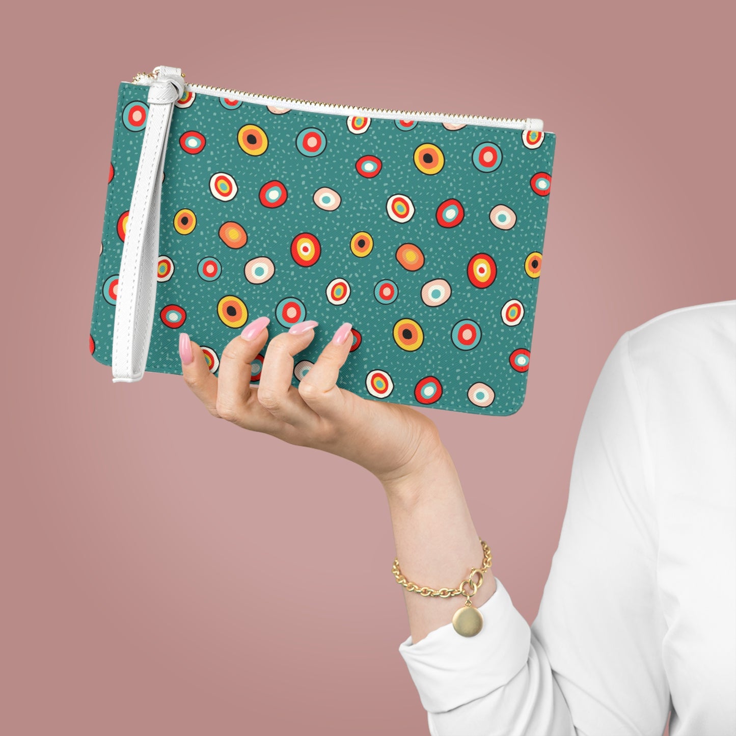 Funky Circles Clutch Bag