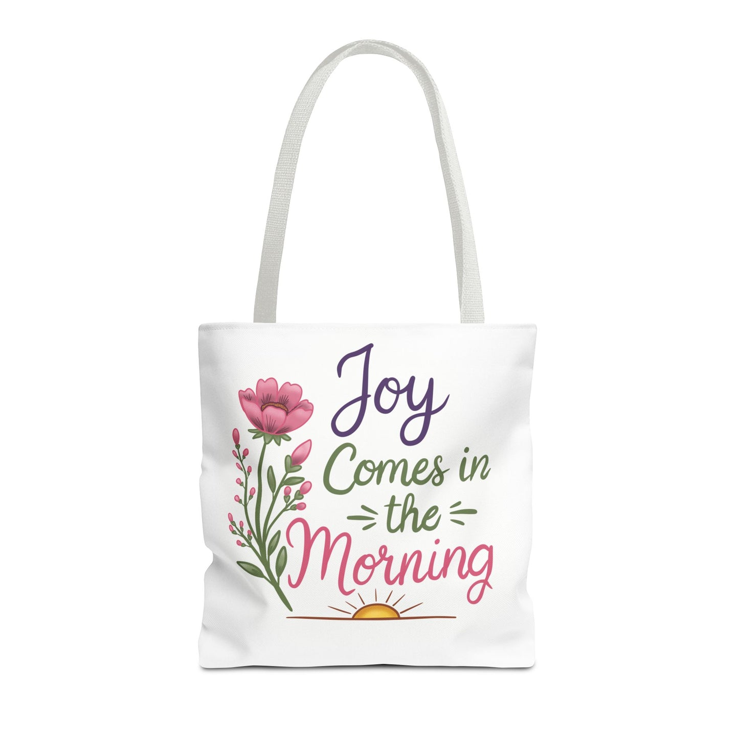 Joy Comes in the Morning Floral Tote Bag
