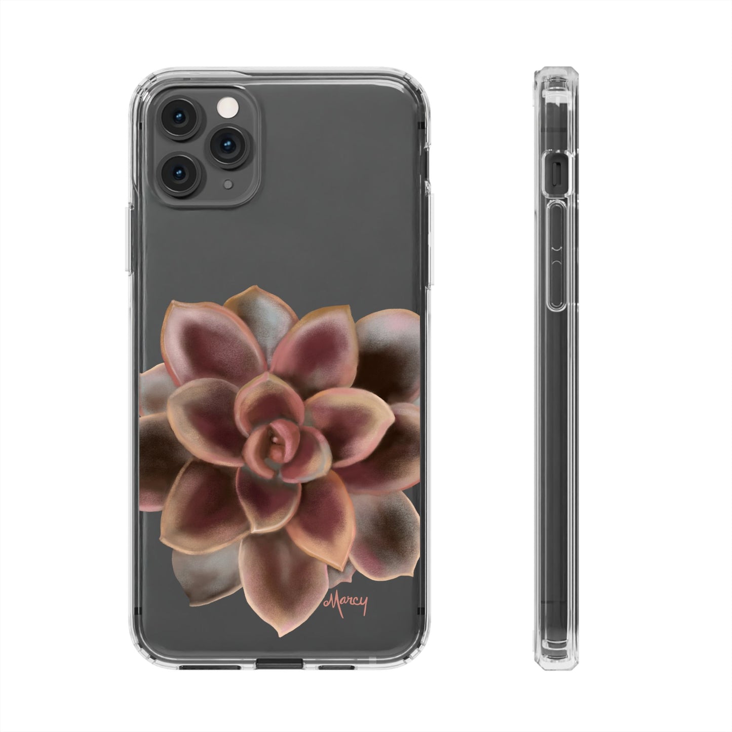 Chocolate Succulent Clear Cases