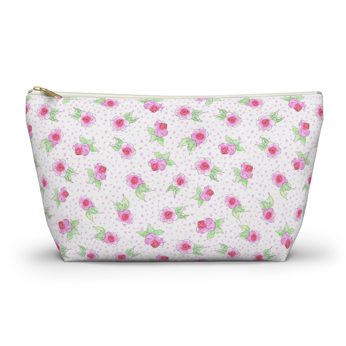 Maria’s Pink Roses Accessory Pouch