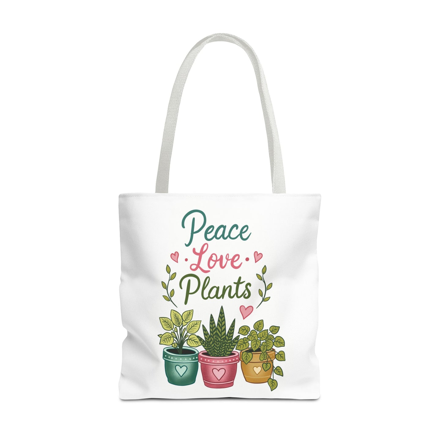 Peace Love Plants Tote Bag – Botanical Faith Canvas Shopper