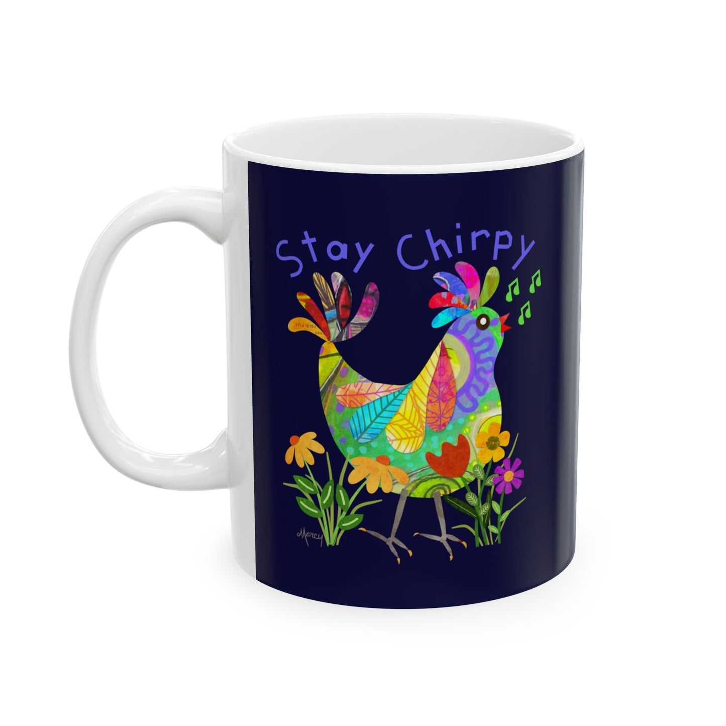 Kooky Bird Collage Ceramic Mug 11oz & 15oz
