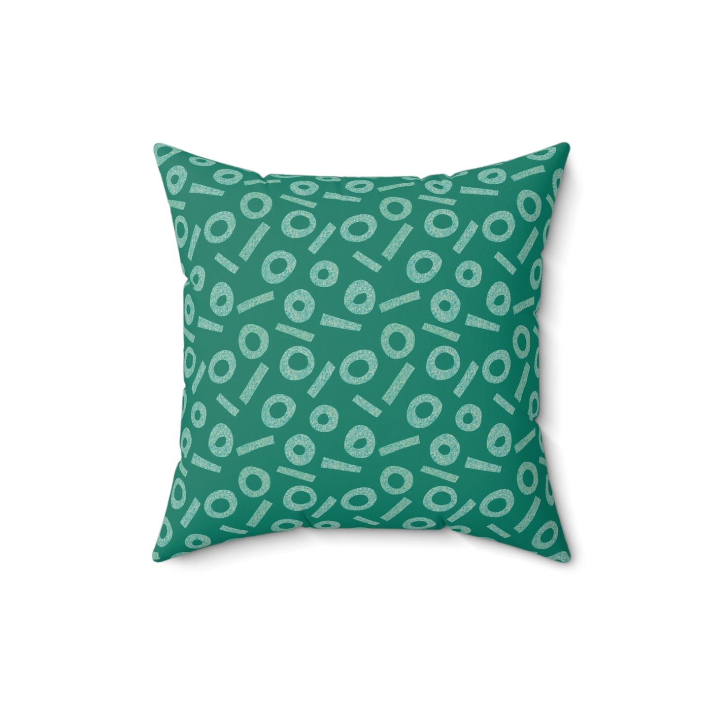 Textured Wonky Circles and Sticks Spun Polyester Square Pillow