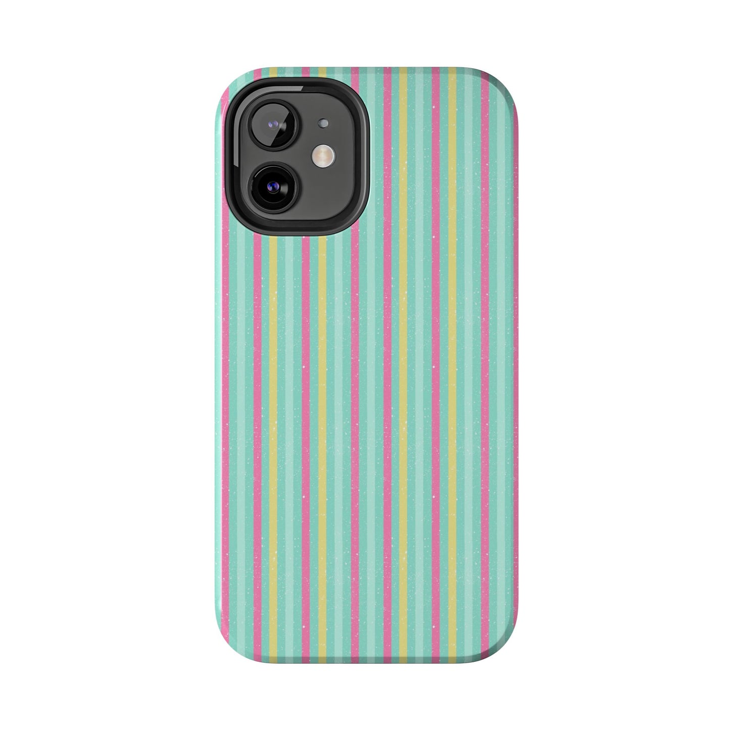 Pastel Stripes on Turquoise Tough Phone Cases