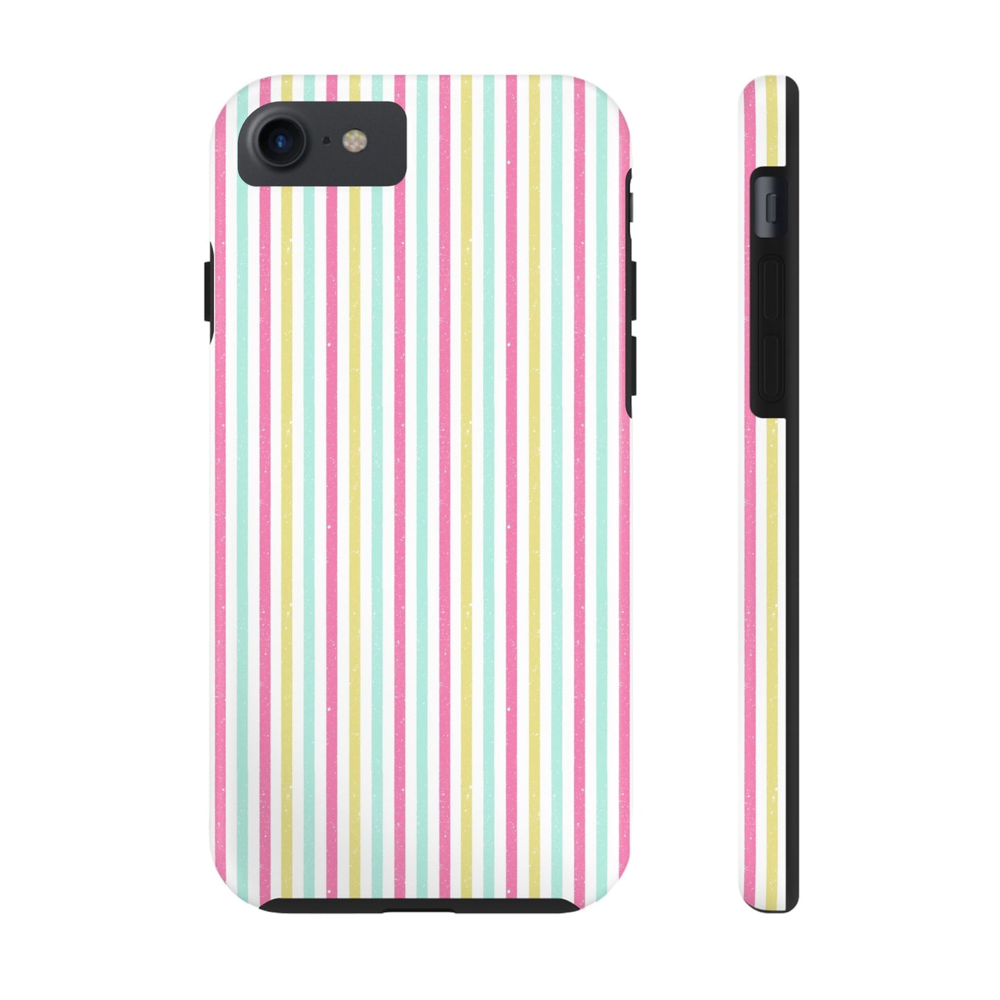 Pastel Stripes on White Tough Phone Cases