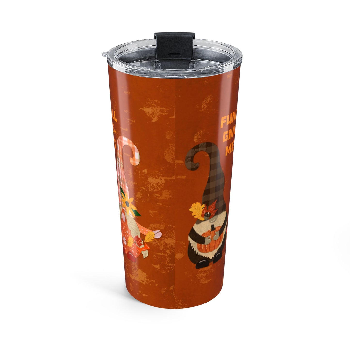 Fun Fall Gnome-ments Collage Tumbler