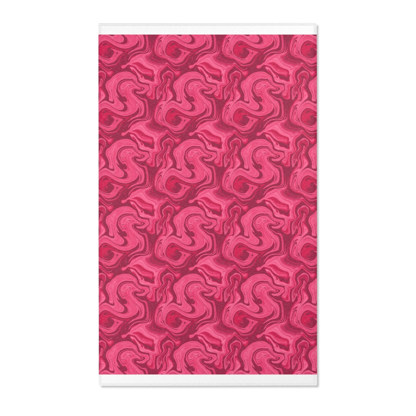 Hibiscus Garden Rosy Swirls Area Rugs