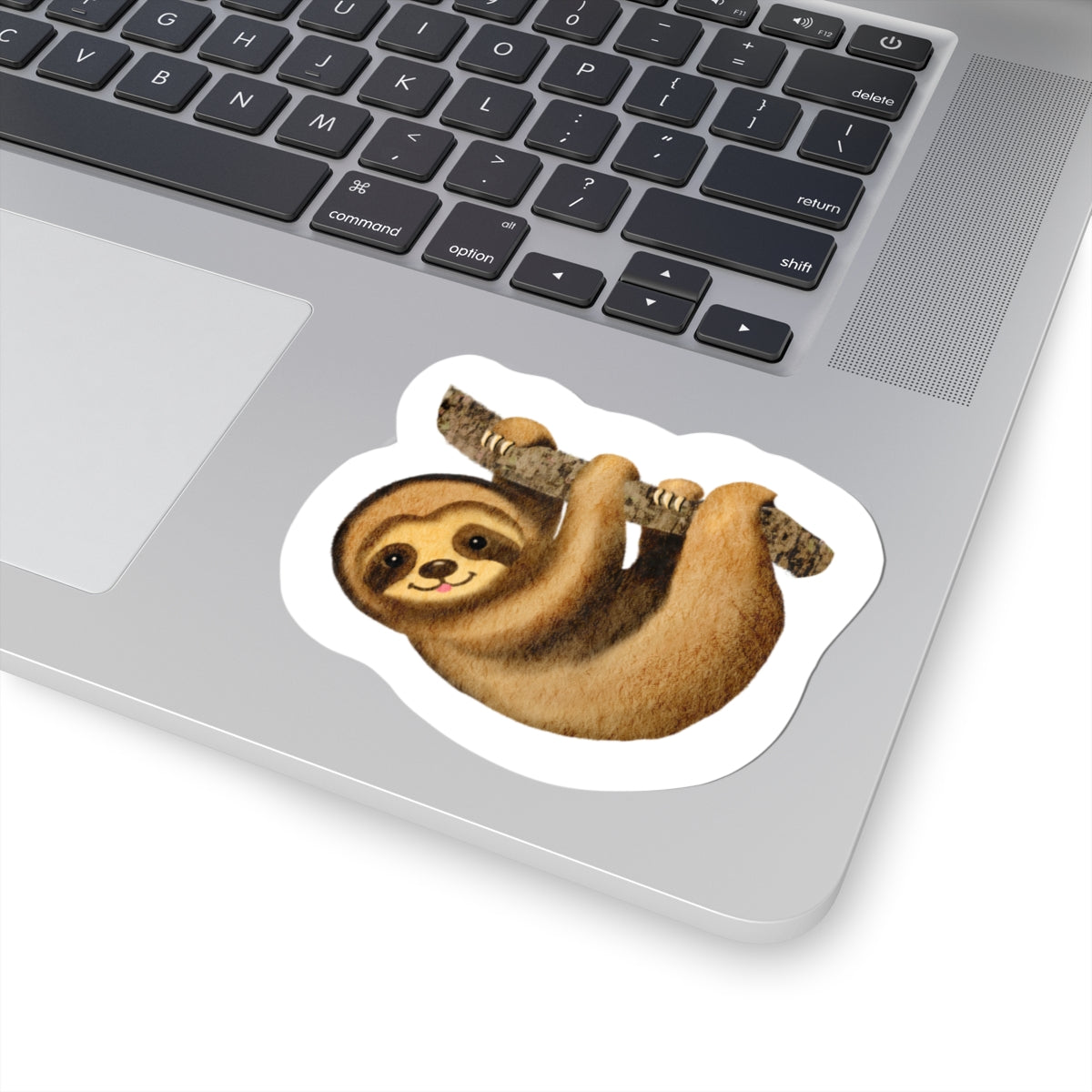 Cute Hanging Sloth Sticker — Waterproof Kiss-Cut Decal for Laptops & Water Bottles