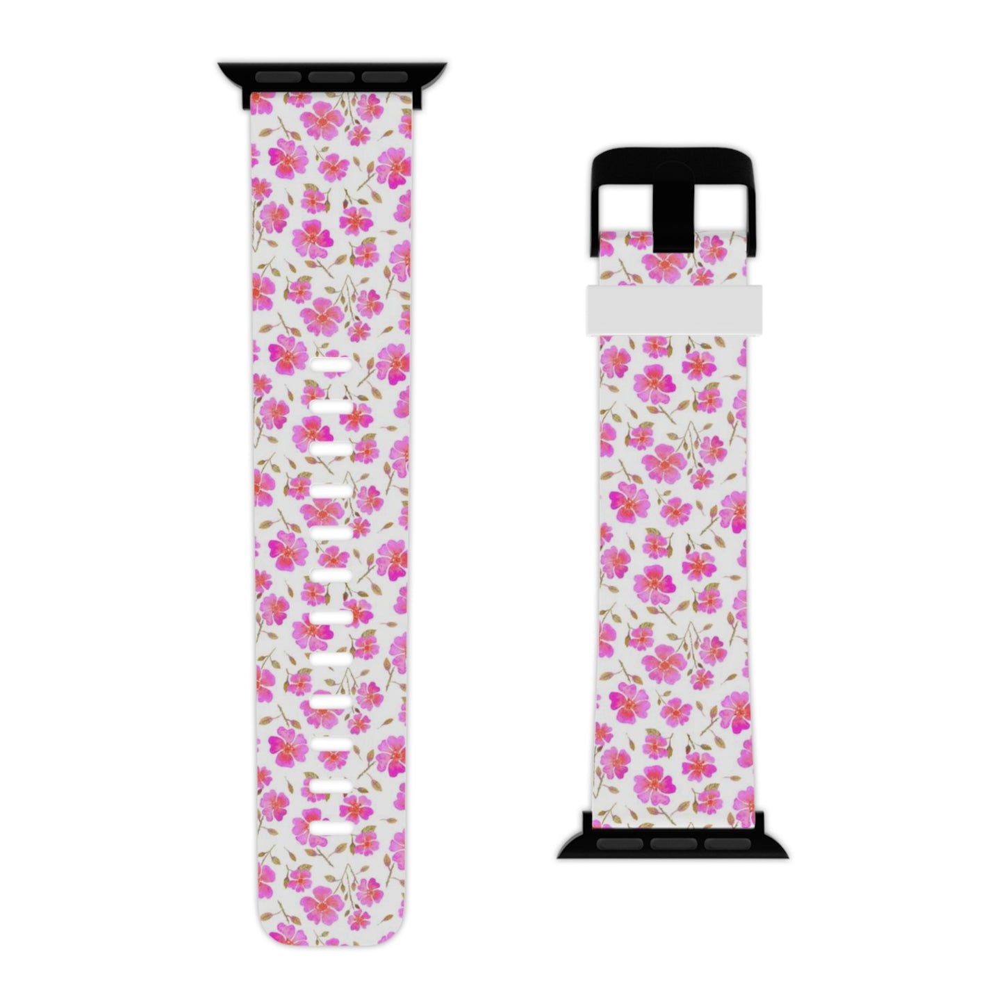 Hot Pink Wild Roses Watch Band for Apple Watch