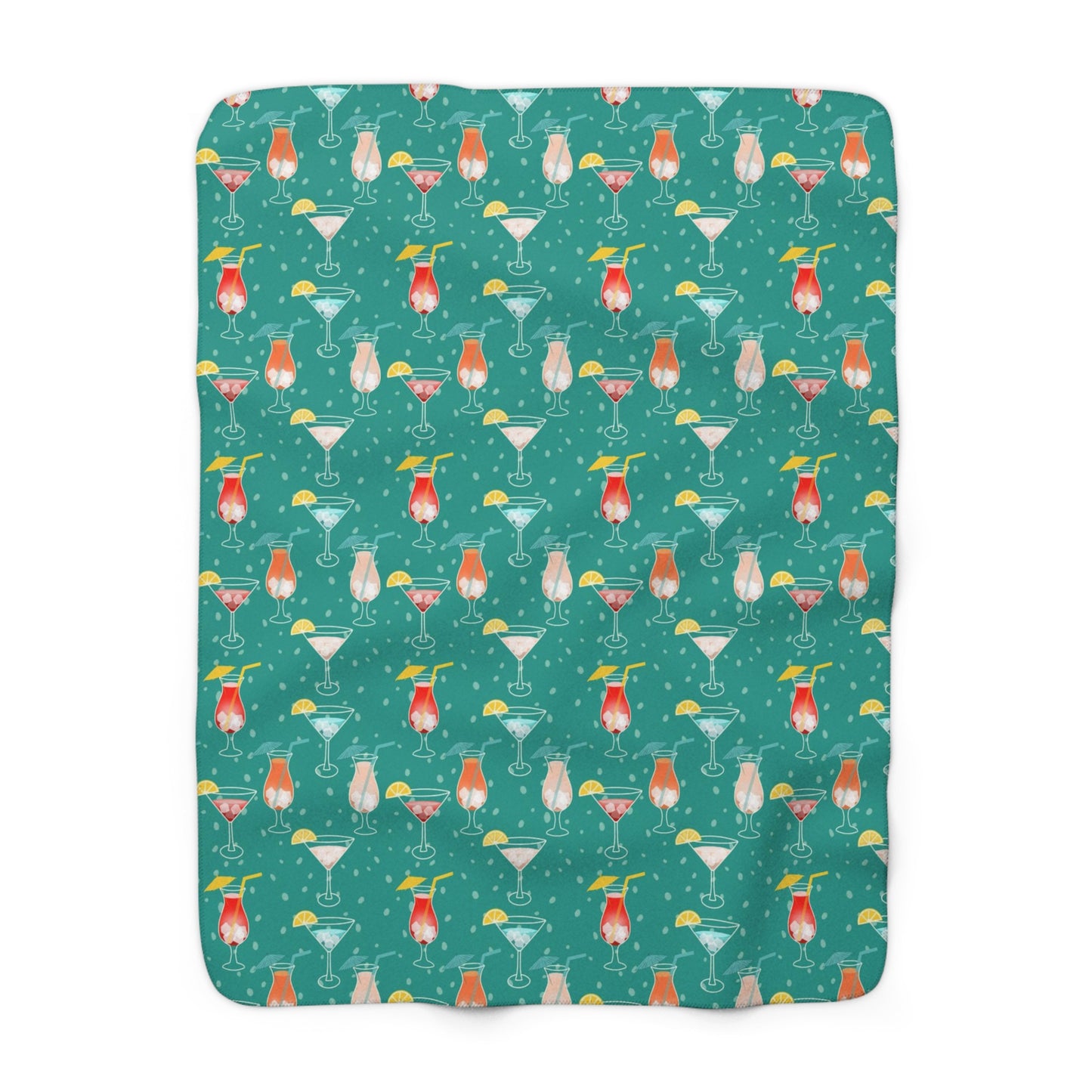 Cocktail Hour Sherpa Fleece Blanket