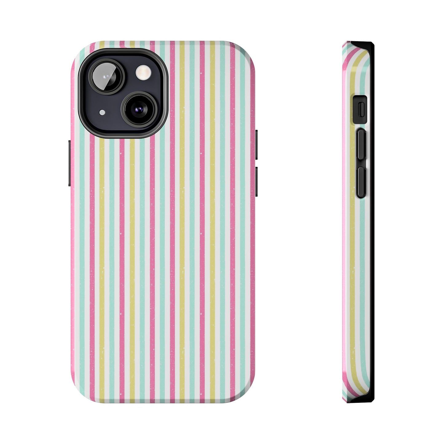 Pastel Stripes on White Tough Phone Cases