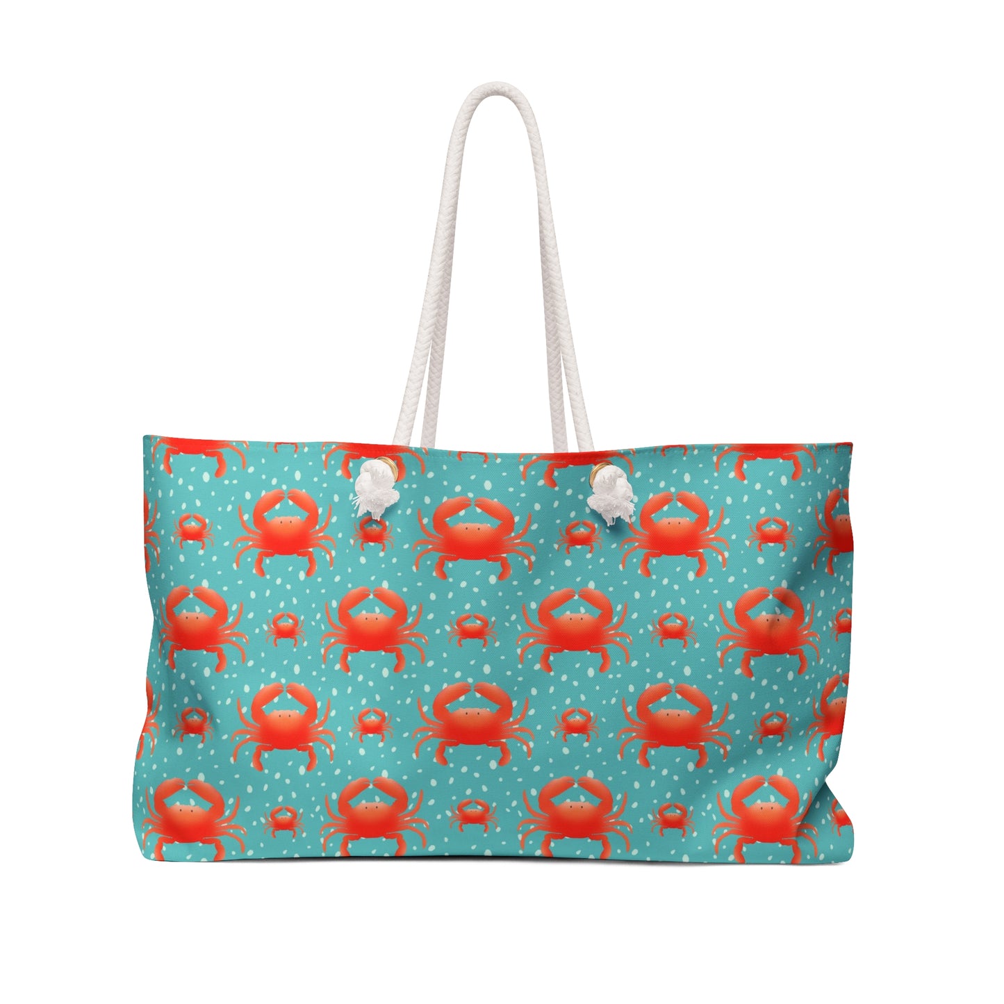 Crabs on Turquoise Background -- Sunbaked Collection --  Weekender Bag