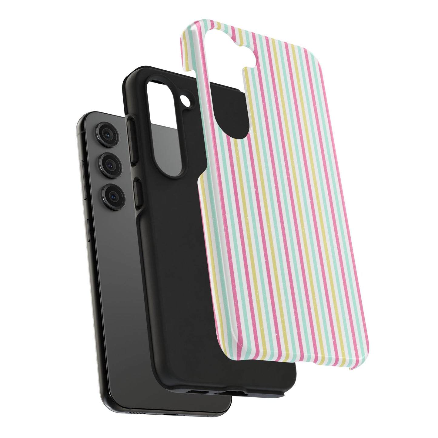 Pastel Stripes on White Tough Phone Cases