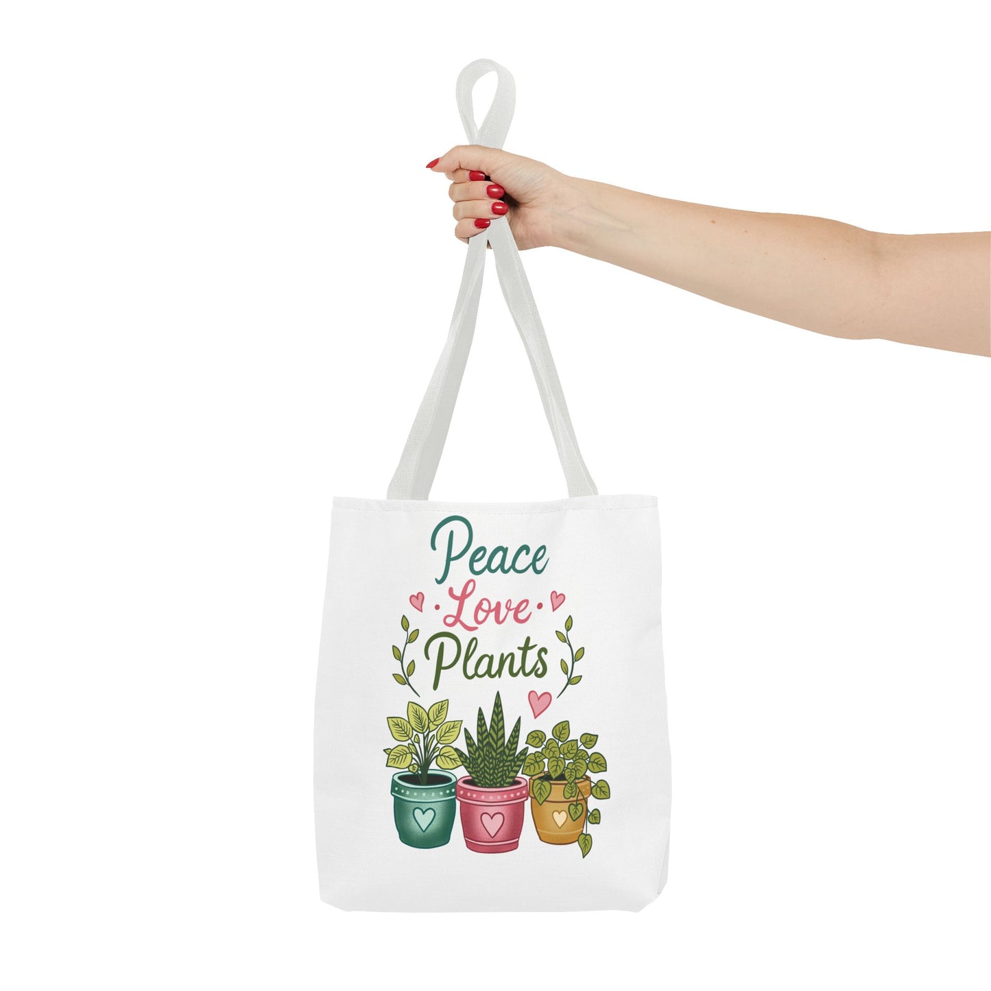Peace Love Plants Tote Bag – Botanical Faith Canvas Shopper