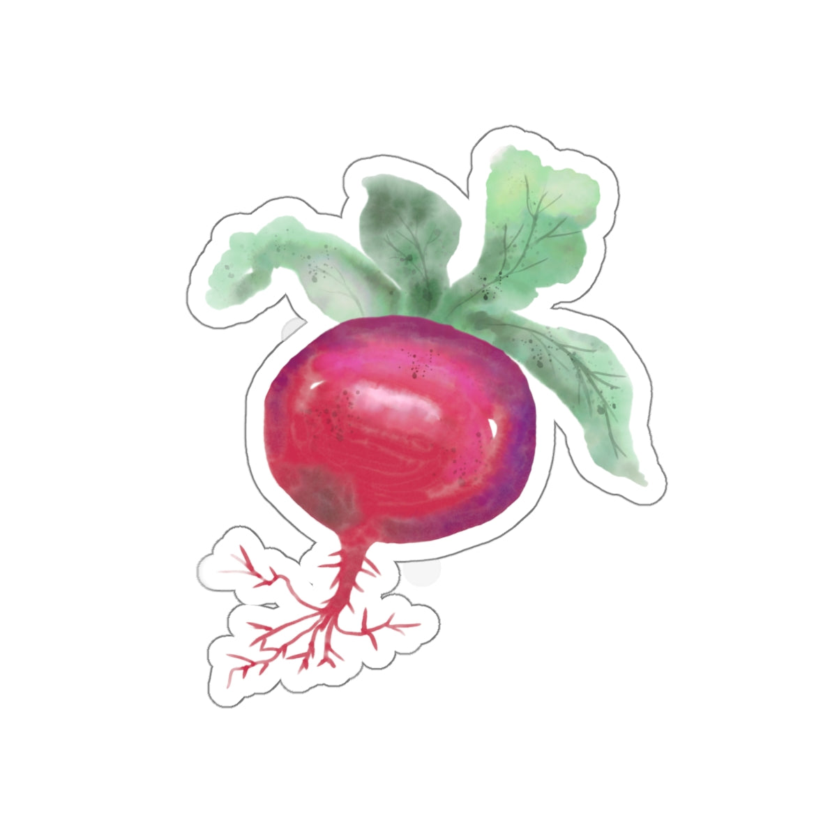 Radish Die Cut Sticker