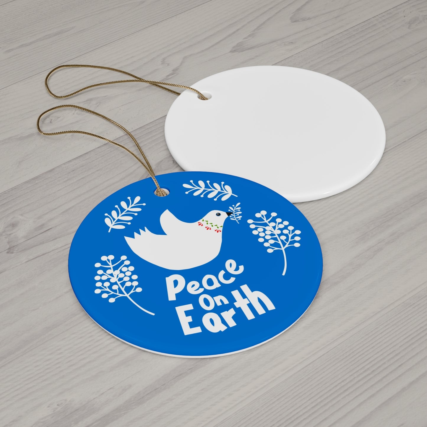 Peace on Earth Ceramic Ornament