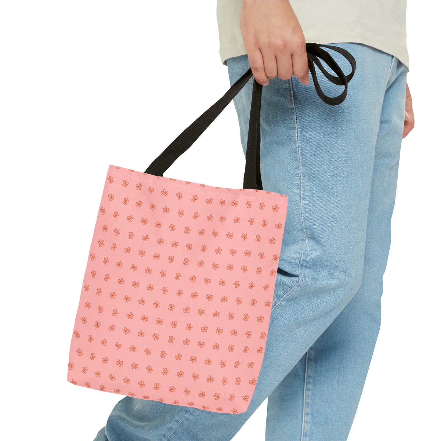 Pink Meadow Flowers Tote Bag