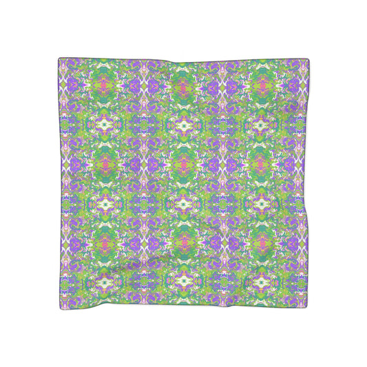 Boho Spring Garden Square Poly Scarf