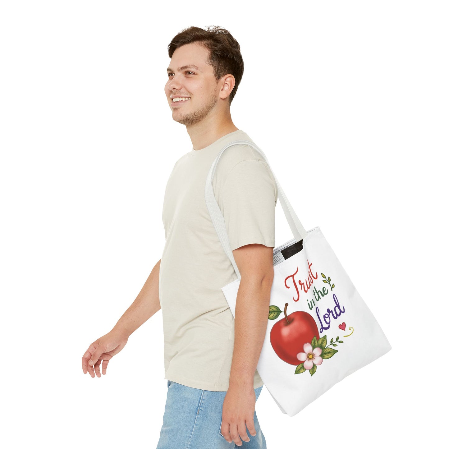 Trust in the Lord Apple Tote Bag — Faith-Based Christian Grocery & Everyday Tote