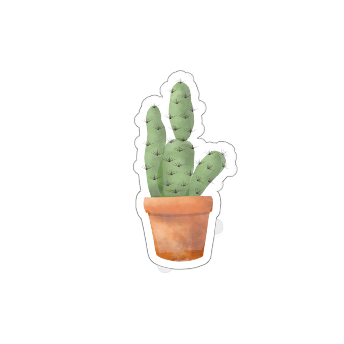 Cactus in Clay Pot Die Cut Sticker