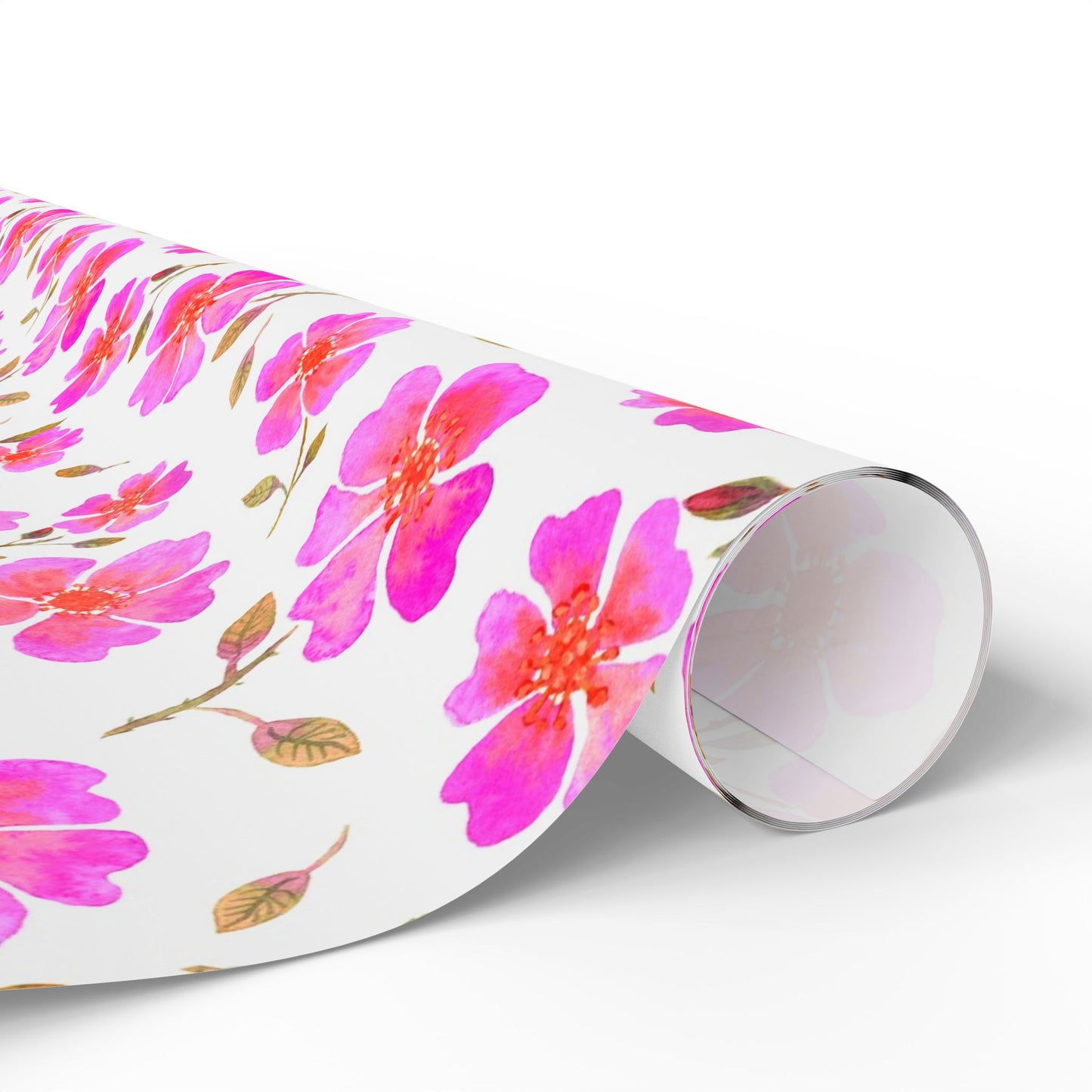 Hot Pink Wild Roses Wrapping Papers