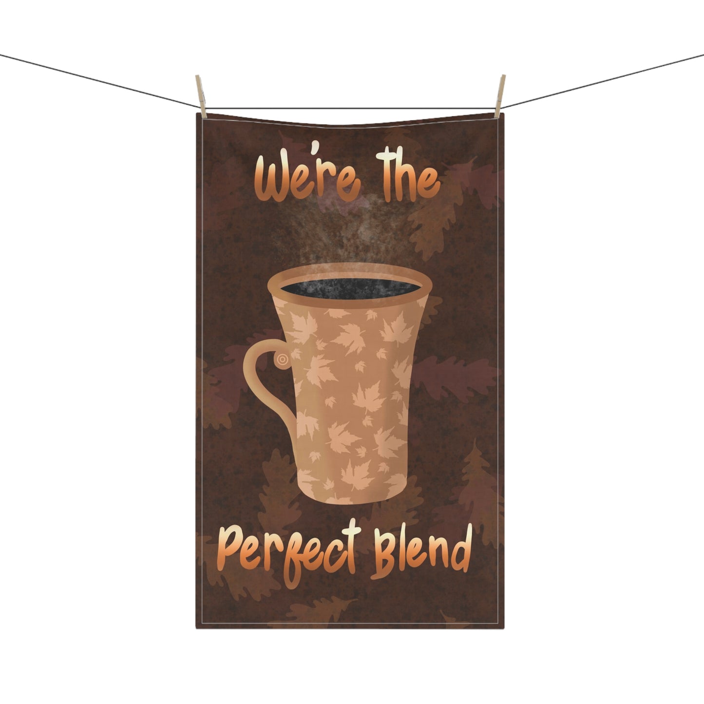 Hot Coffee Cozy Fall Mug Kitchen Towel