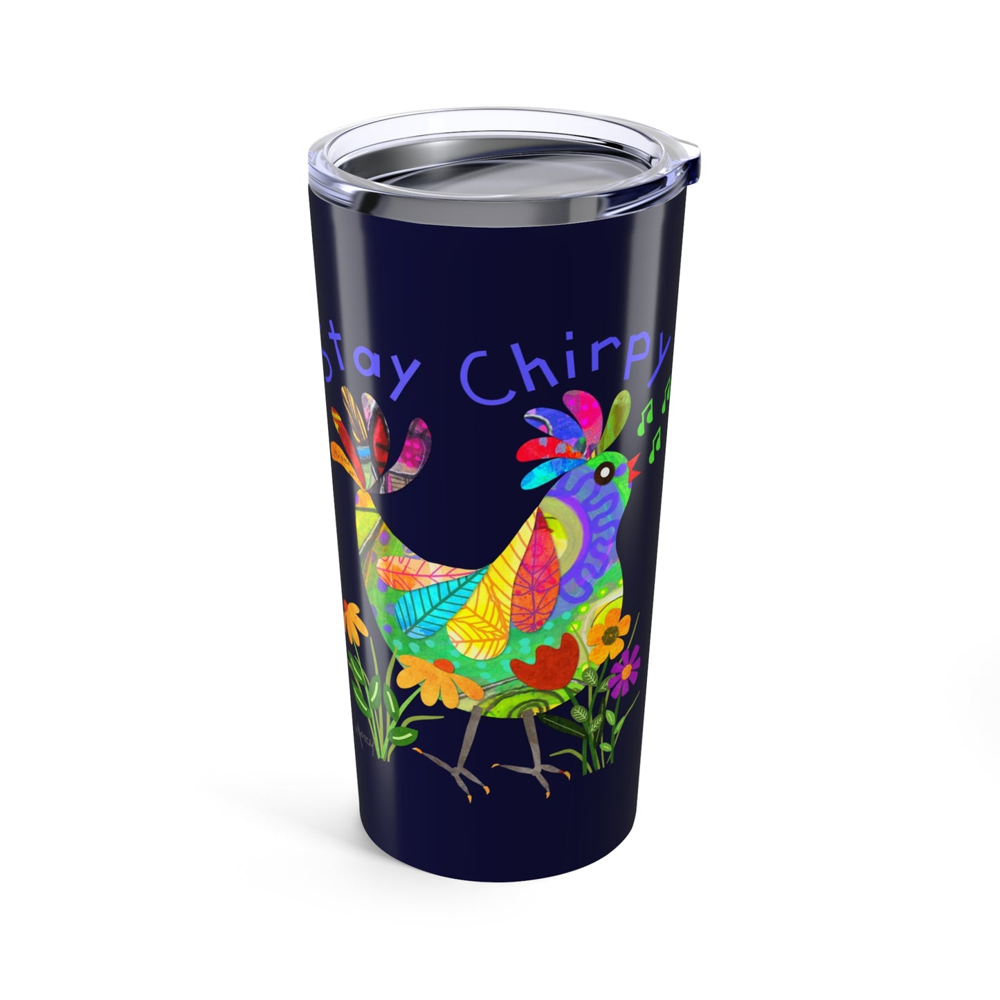 Kooky Bird Collage Tumbler 20oz