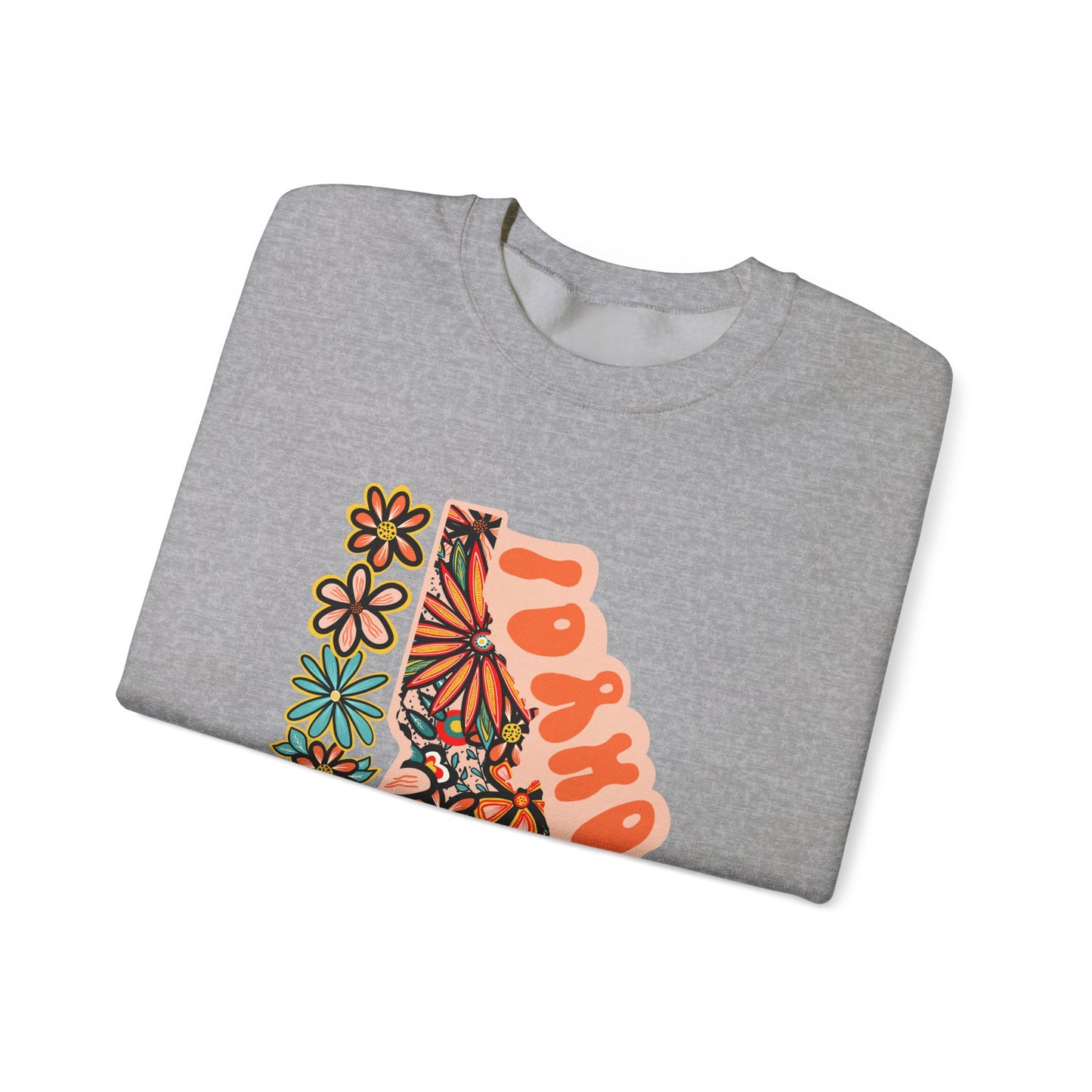 Retro 70s Idaho State Design — Heavy Blend™ Crewneck Sweatshirt