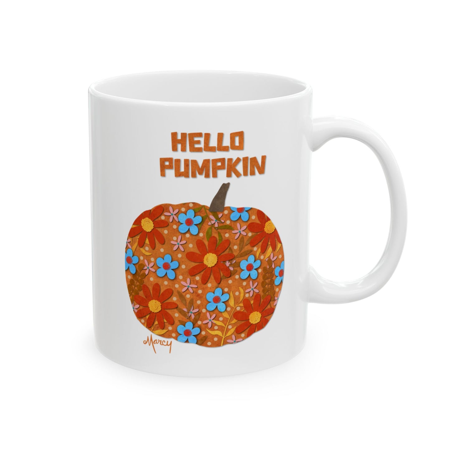 Hello Pumpkin Collage Ceramic Mug 11oz & 15oz