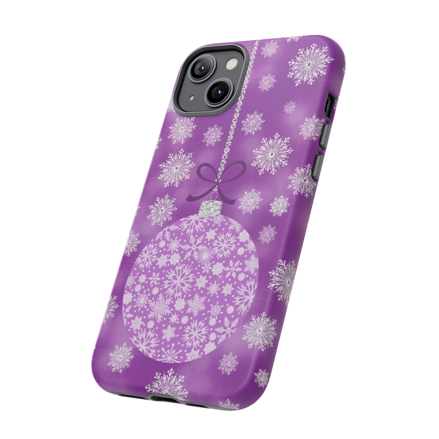 Glittering Snowflake Bauble in Purples Tough Cases