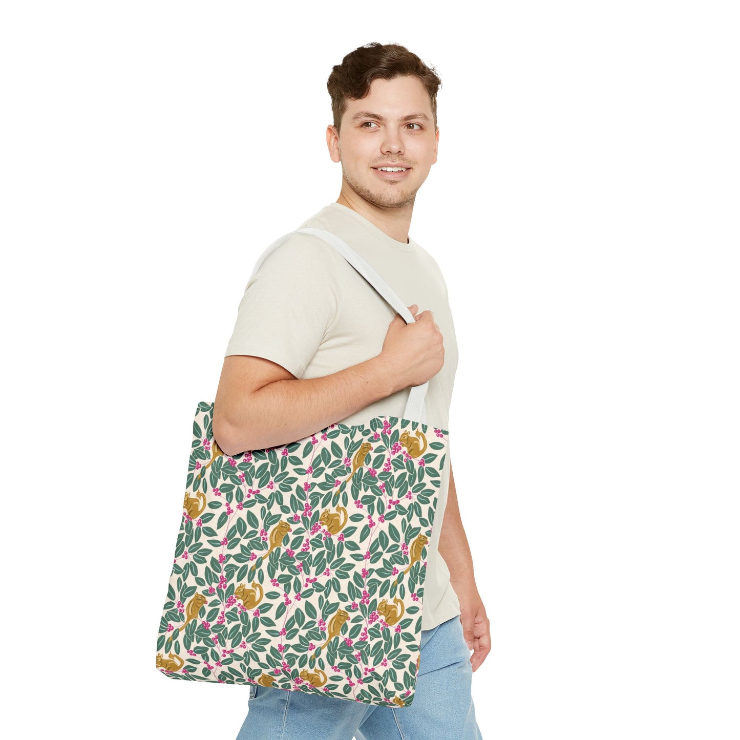 Wintergreen and Chipmunks Tote Bag