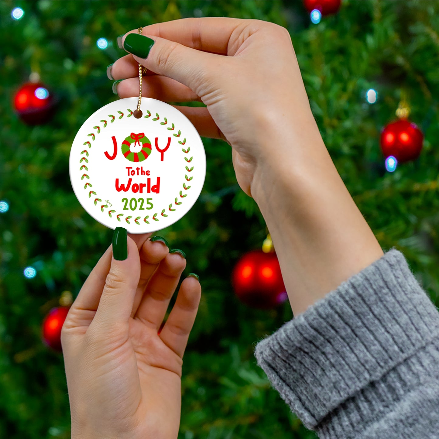 Joy to the World 2025 Ceramic Ornament