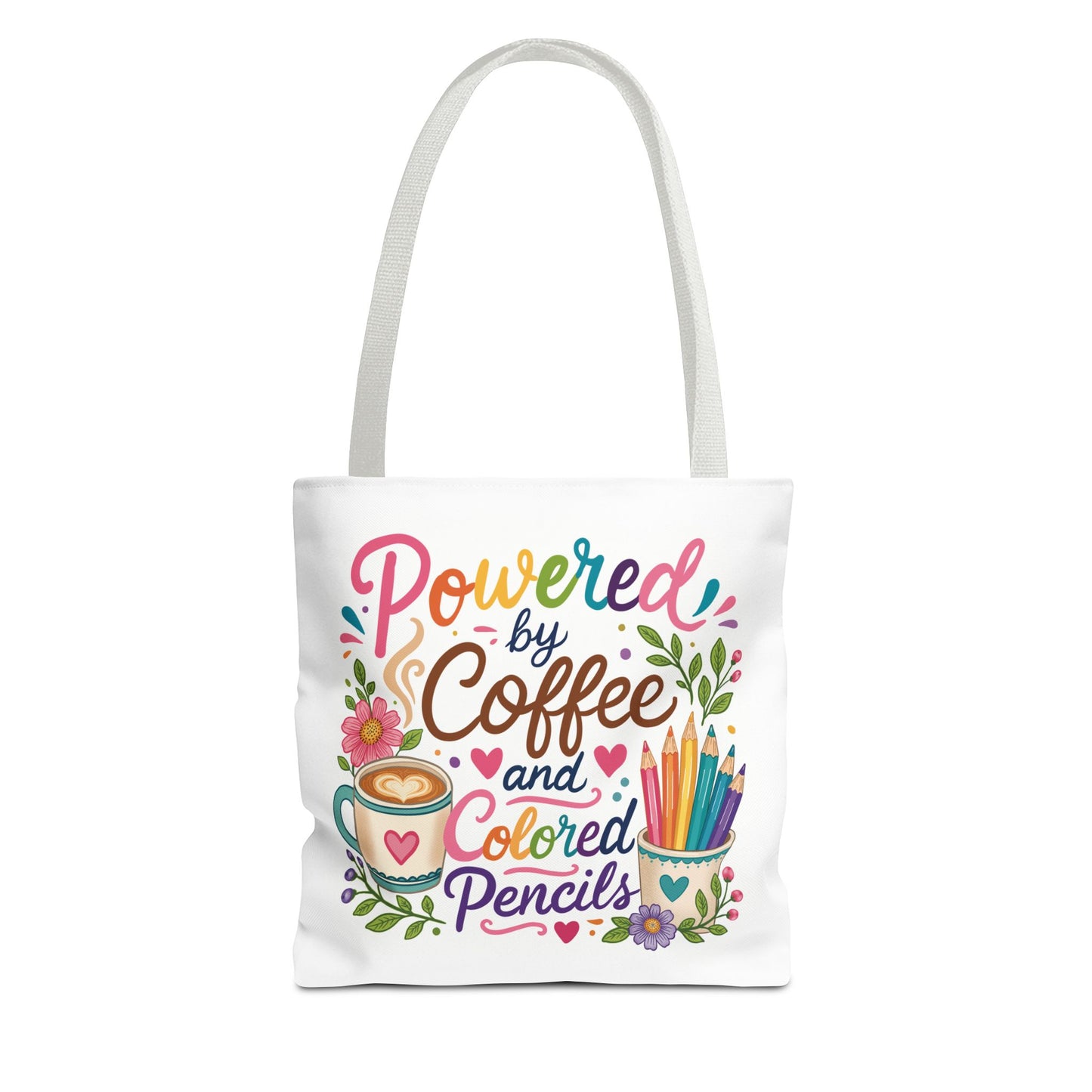 Powered by Coffee & Colored Pencils Tote Bag