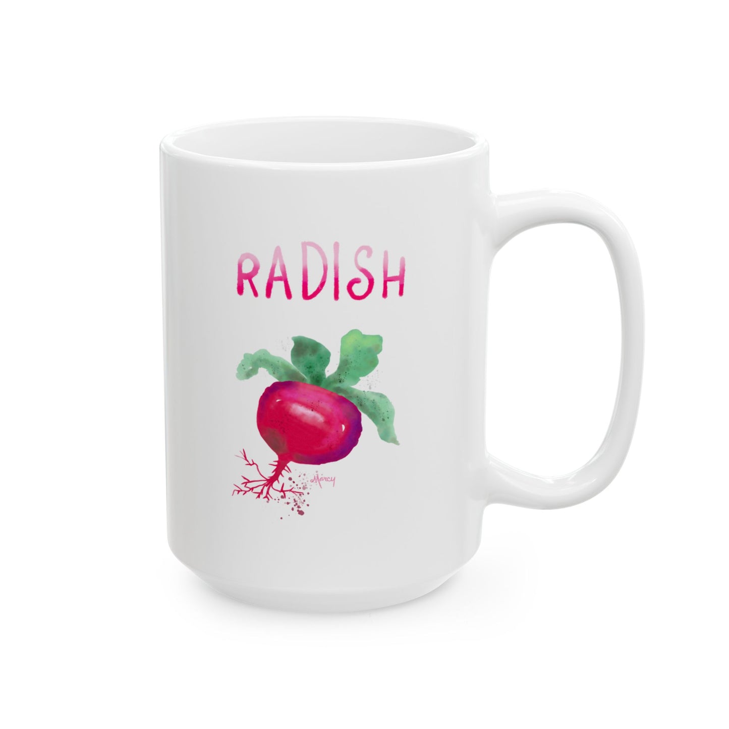 Radish Watercolor Painting Ceramic Mug 11oz & 15oz