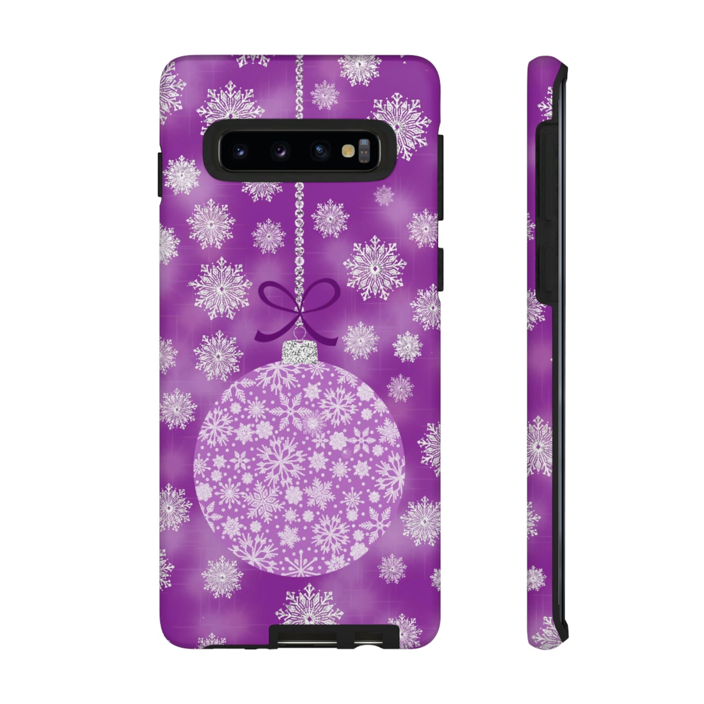 Glittering Snowflake Bauble in Purples Tough Cases