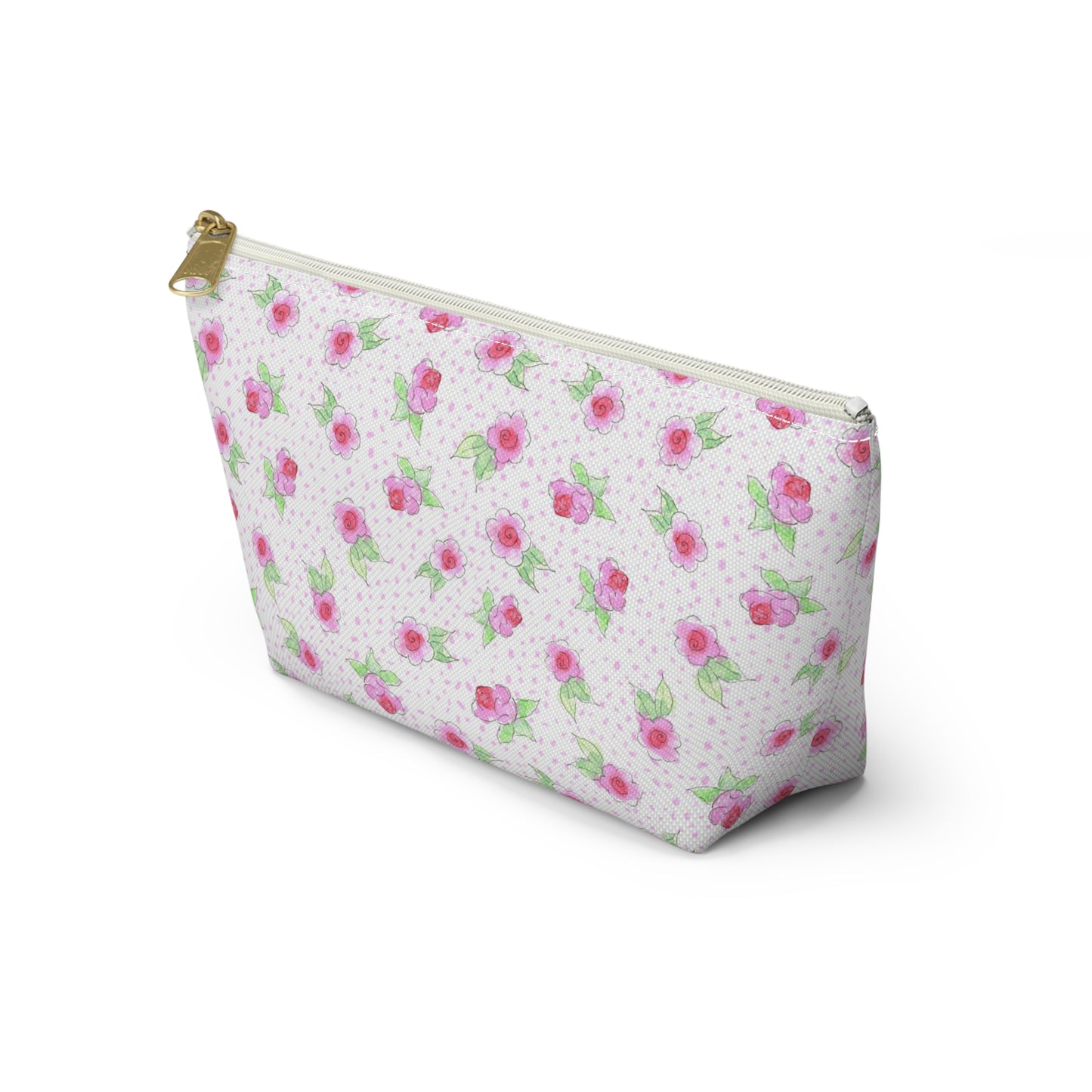 Maria’s Pink Roses Accessory Pouch